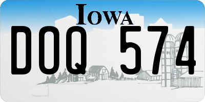 IA license plate DOQ574