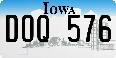 IA license plate DOQ576