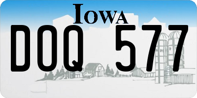 IA license plate DOQ577