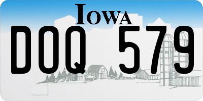 IA license plate DOQ579