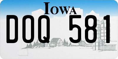 IA license plate DOQ581