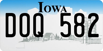 IA license plate DOQ582