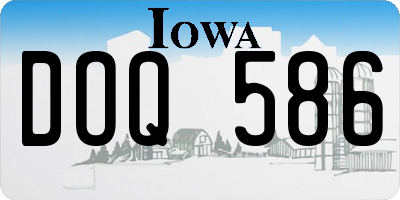 IA license plate DOQ586