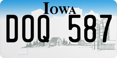 IA license plate DOQ587