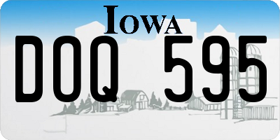 IA license plate DOQ595