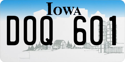 IA license plate DOQ601