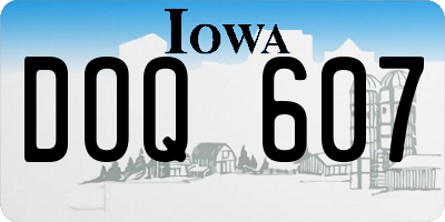 IA license plate DOQ607