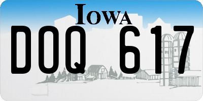 IA license plate DOQ617