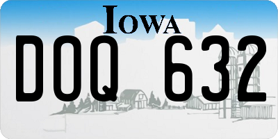IA license plate DOQ632