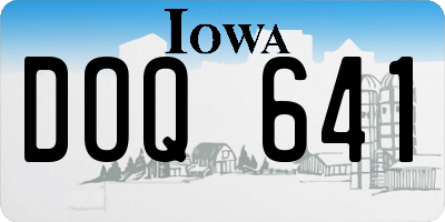 IA license plate DOQ641