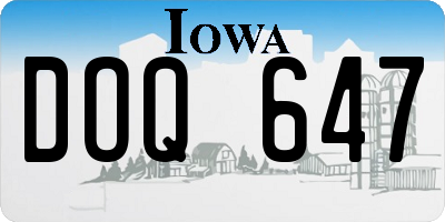 IA license plate DOQ647