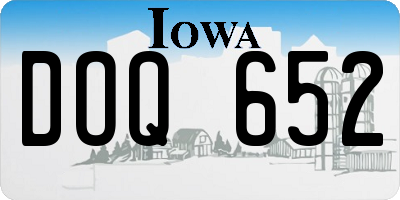 IA license plate DOQ652