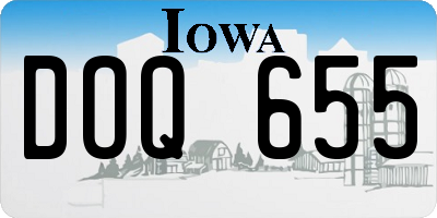IA license plate DOQ655