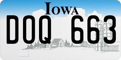 IA license plate DOQ663
