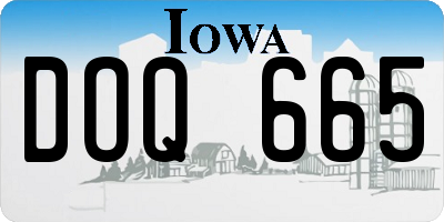 IA license plate DOQ665