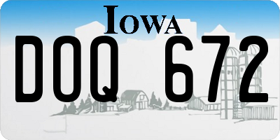 IA license plate DOQ672