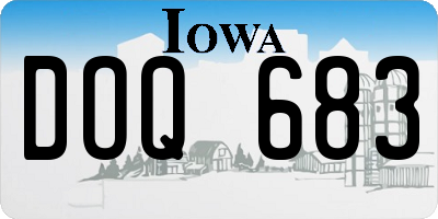 IA license plate DOQ683