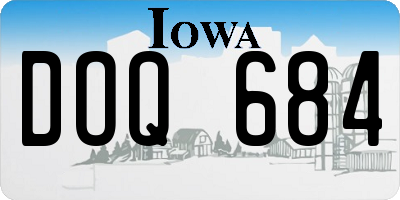 IA license plate DOQ684