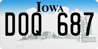 IA license plate DOQ687