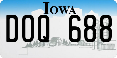 IA license plate DOQ688