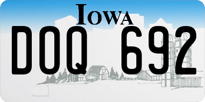 IA license plate DOQ692