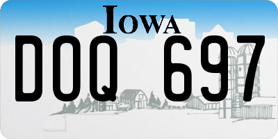 IA license plate DOQ697