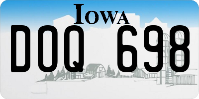 IA license plate DOQ698