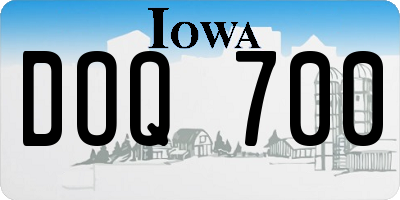 IA license plate DOQ700