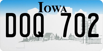 IA license plate DOQ702