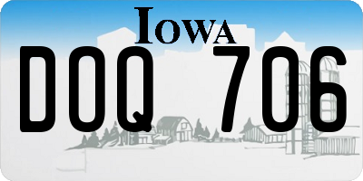 IA license plate DOQ706