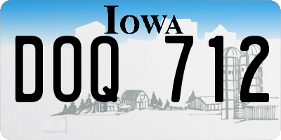 IA license plate DOQ712