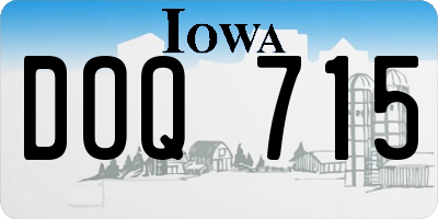 IA license plate DOQ715