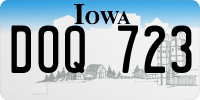 IA license plate DOQ723
