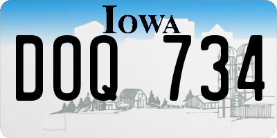 IA license plate DOQ734