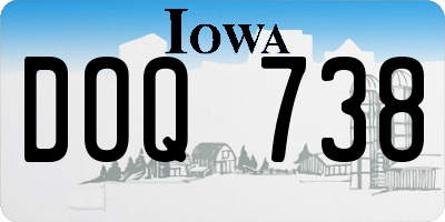 IA license plate DOQ738