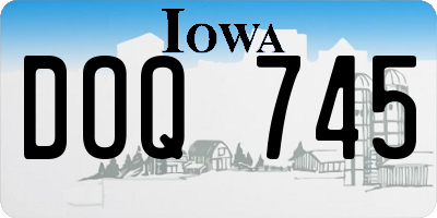 IA license plate DOQ745