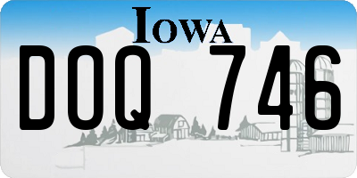 IA license plate DOQ746
