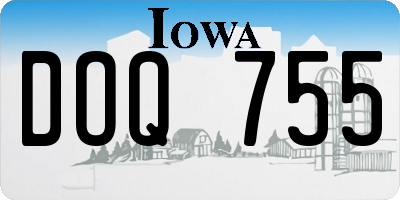 IA license plate DOQ755