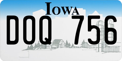 IA license plate DOQ756