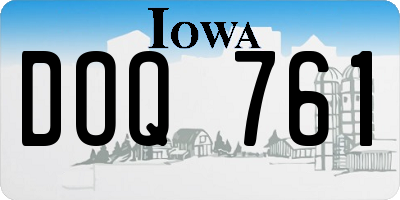 IA license plate DOQ761