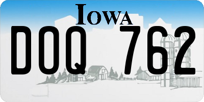 IA license plate DOQ762