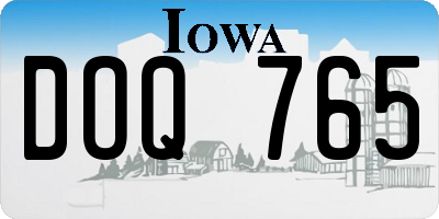 IA license plate DOQ765