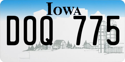 IA license plate DOQ775