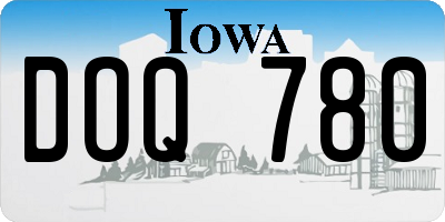 IA license plate DOQ780