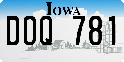 IA license plate DOQ781