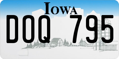 IA license plate DOQ795