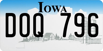 IA license plate DOQ796