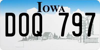 IA license plate DOQ797