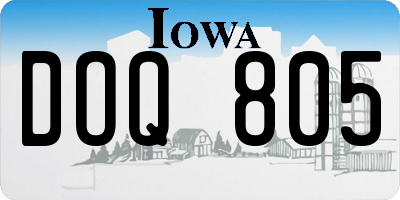 IA license plate DOQ805