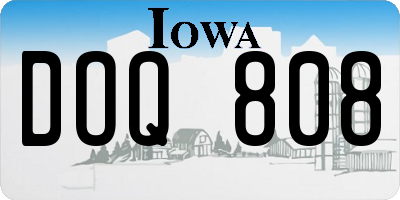 IA license plate DOQ808